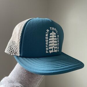 Patagonia Blue and White Trucker Hat